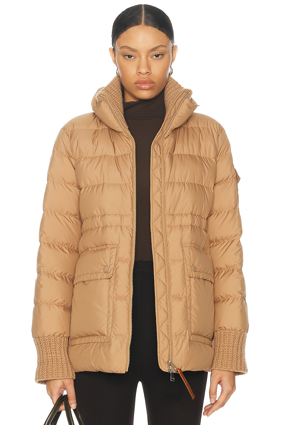 Image 1 of Moncler Baux Jacket in Light Beige