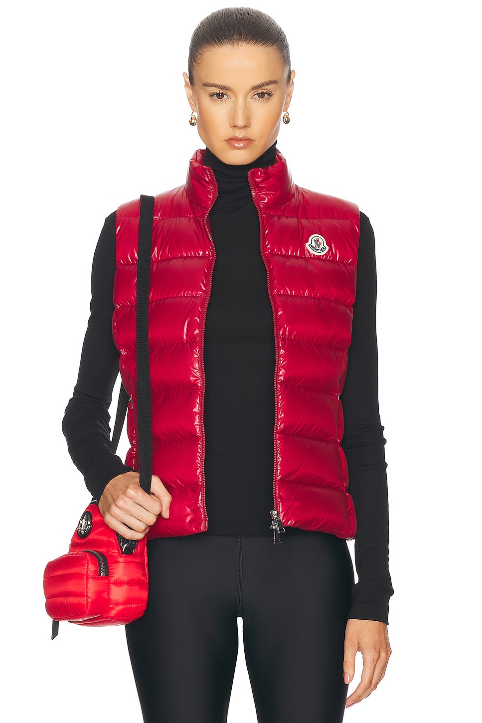 Image 1 of Moncler Ghany Vest in Burgundy