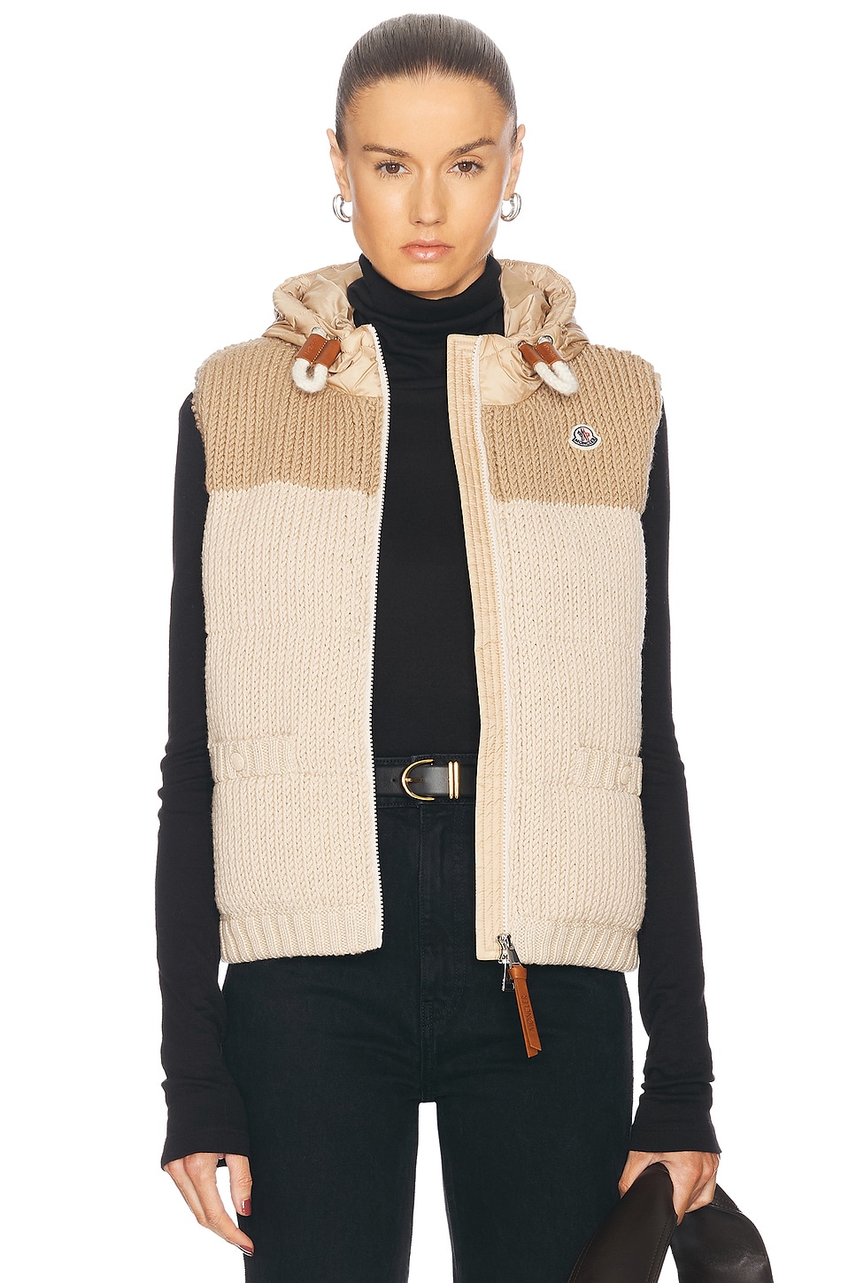 Shop Moncler Puffer Vest In White