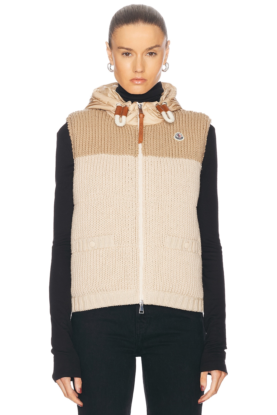 Shop Moncler Puffer Vest In White