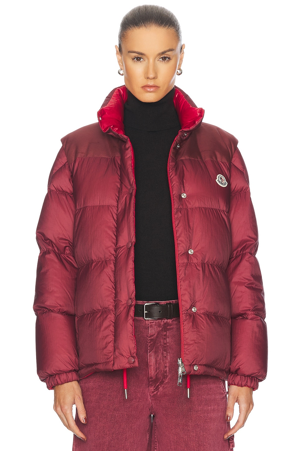 Shop Moncler Verone 1 Reversible Jacket In Bordeaux