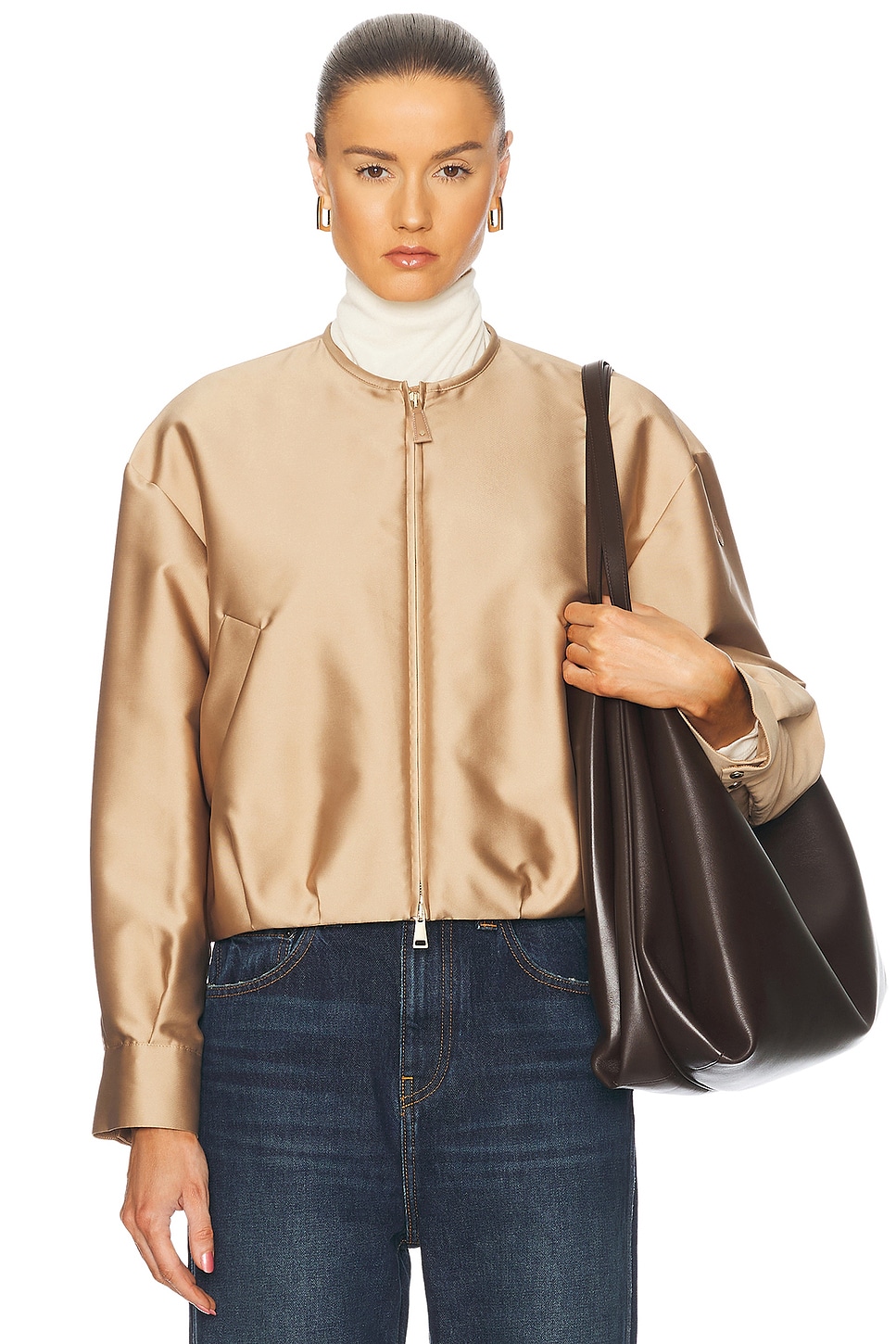 Maupa Bomber Jacket in Beige