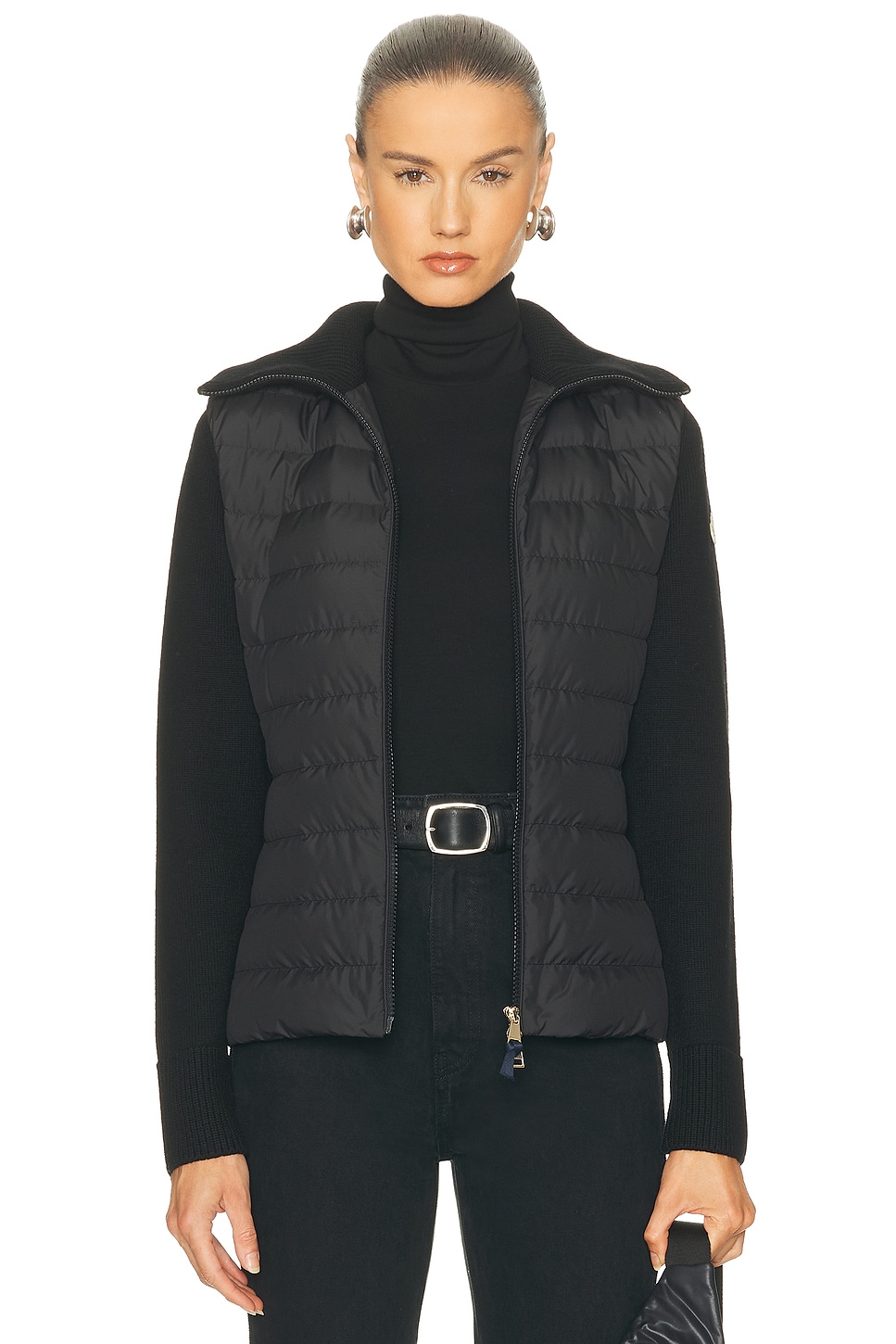 Image 1 of Moncler Zip Up Jacket in Black