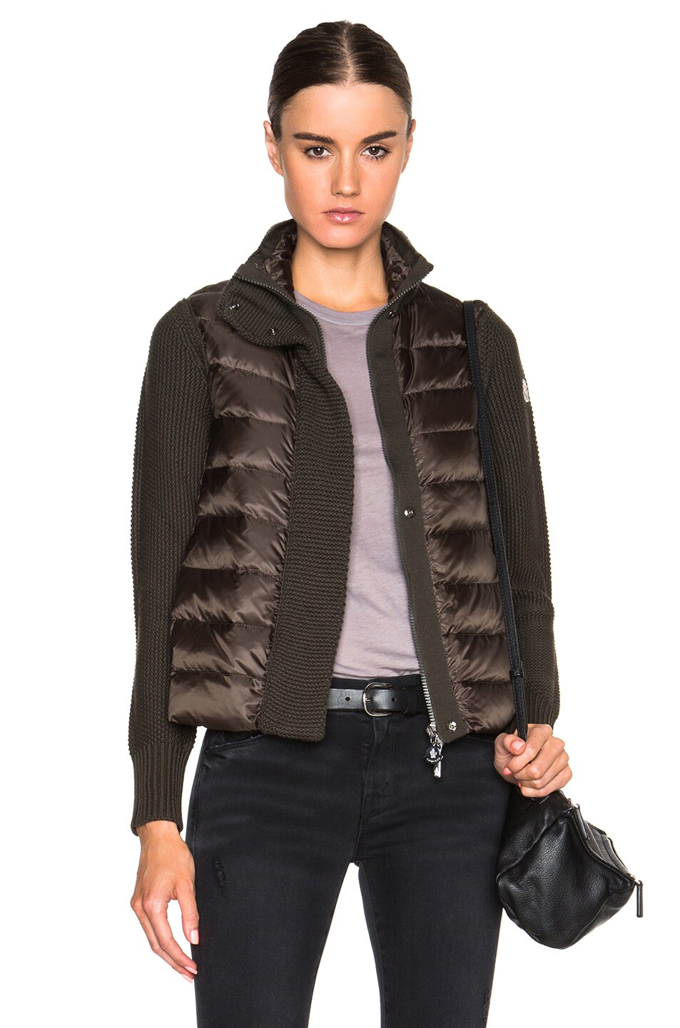 Image 1 of Moncler Knit Jacket in Army Green