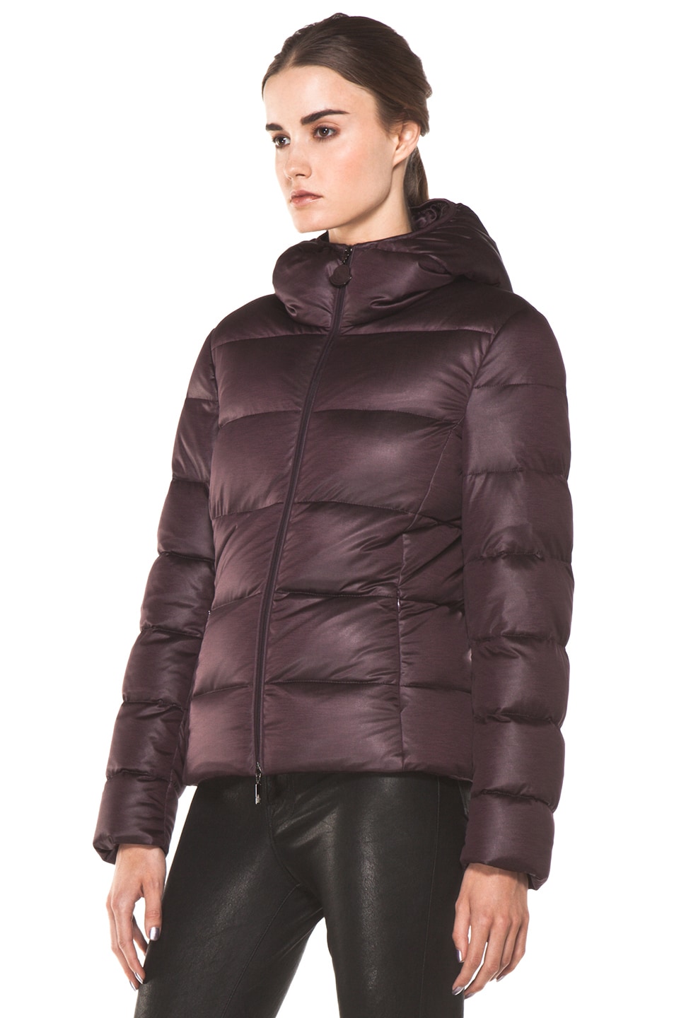 Moncler Jersey Poly Jacket in Burgundy | FWRD