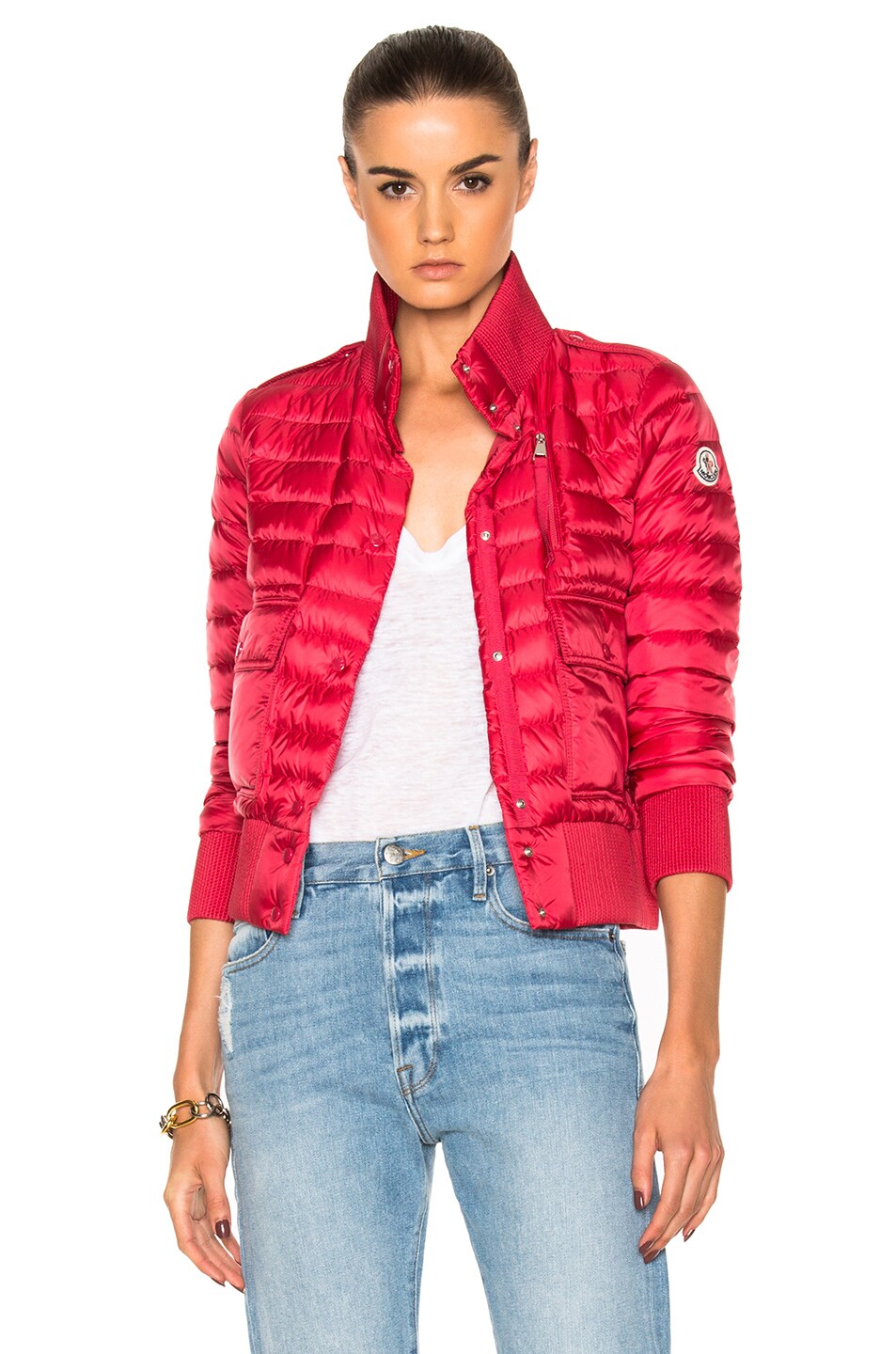 Image 1 of Moncler Silene Jacket in Red & Pink