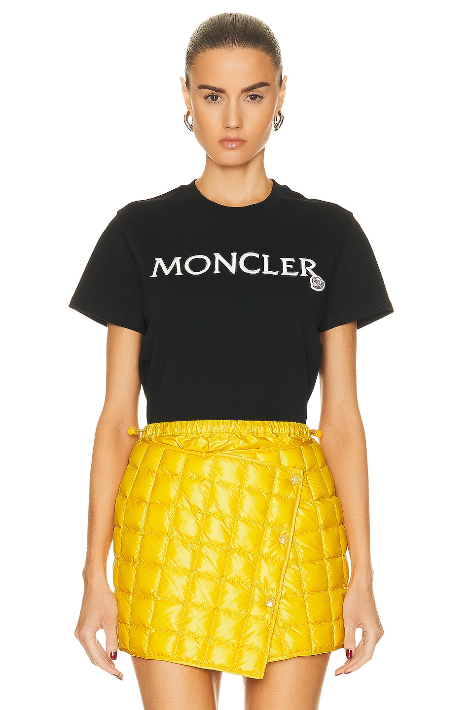 Image 1 of Moncler Short Sleeve T-shirt in Black