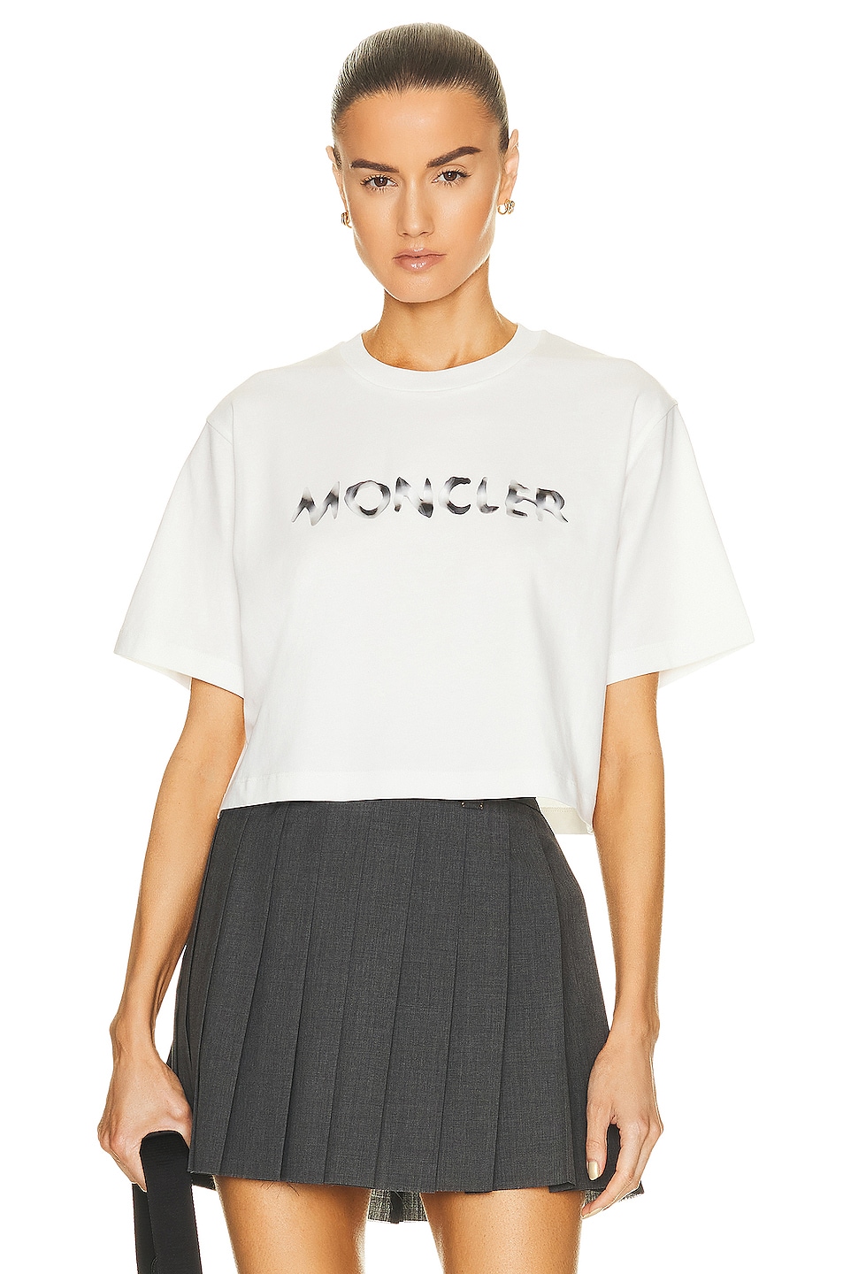 Image 1 of Moncler Short Sleeve T-shirt in White