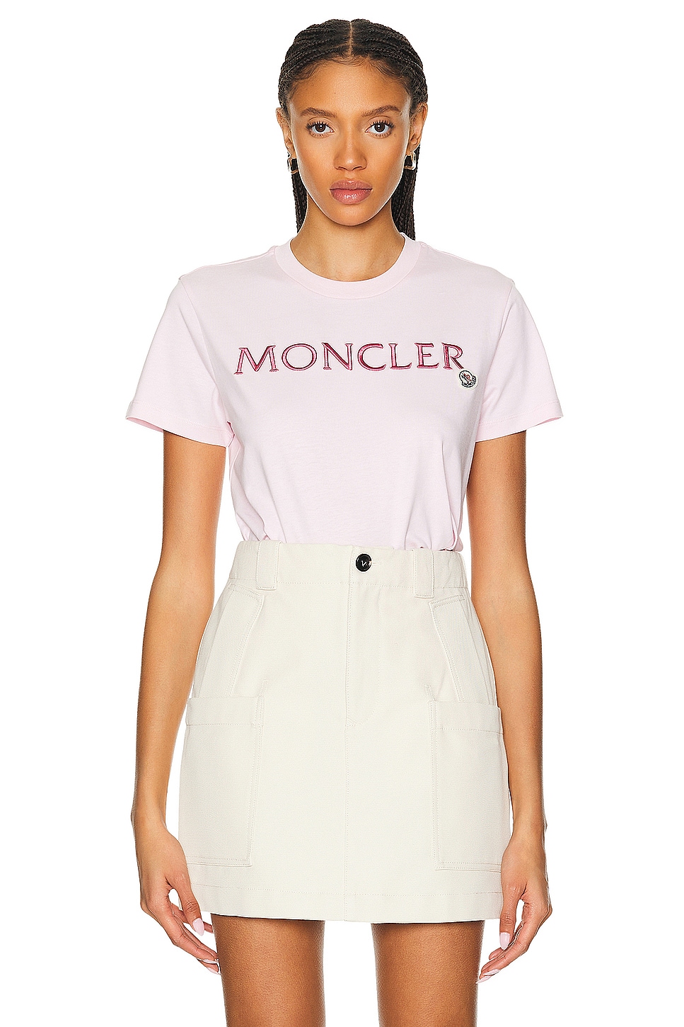 Image 1 of Moncler Logo Shirt in Pink