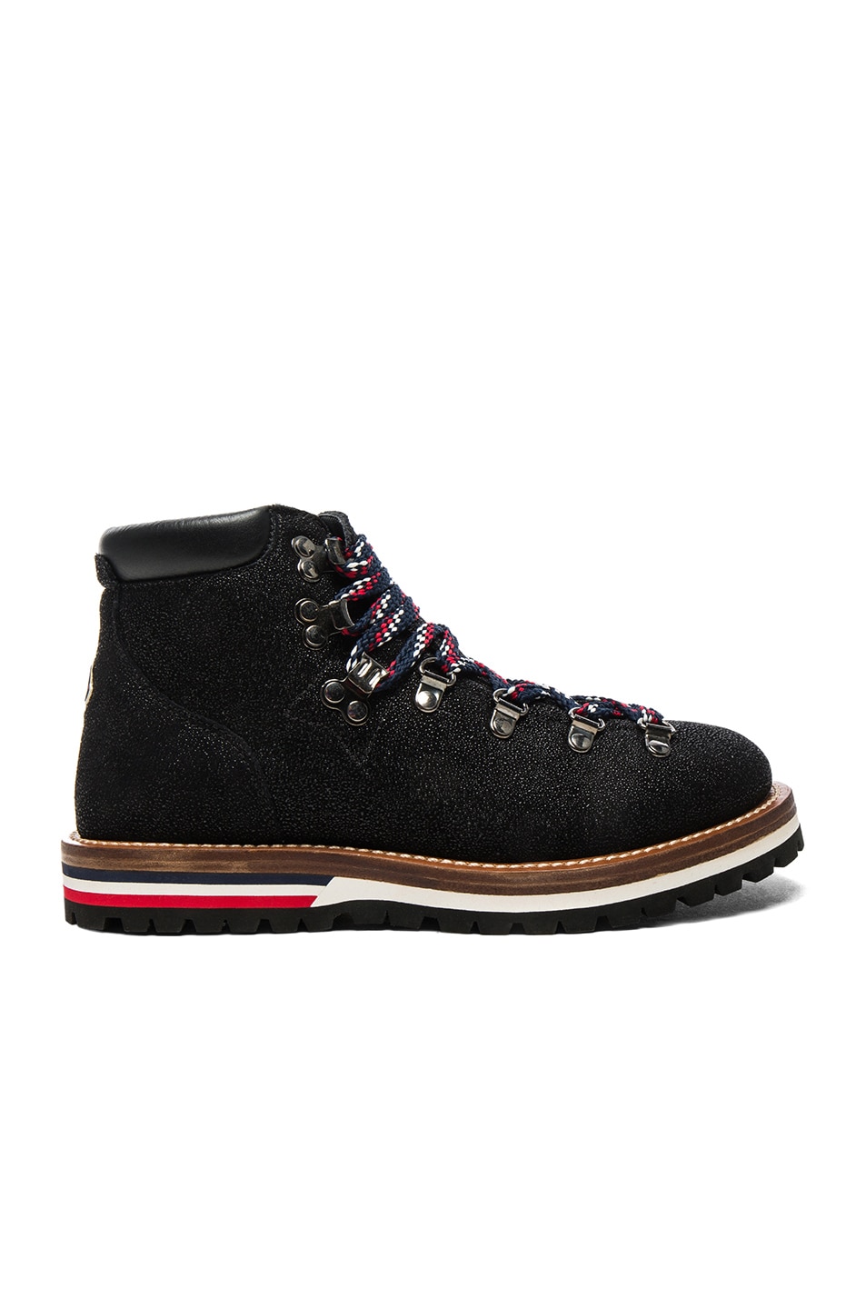 Image 1 of Moncler Leather Blanche Scarpa Boots in Black
