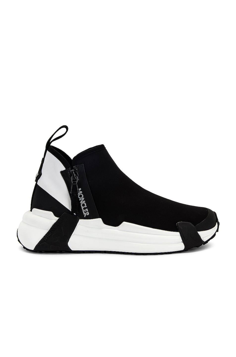 Image 1 of Moncler Compassor Zip Low Top Sneaker in Black