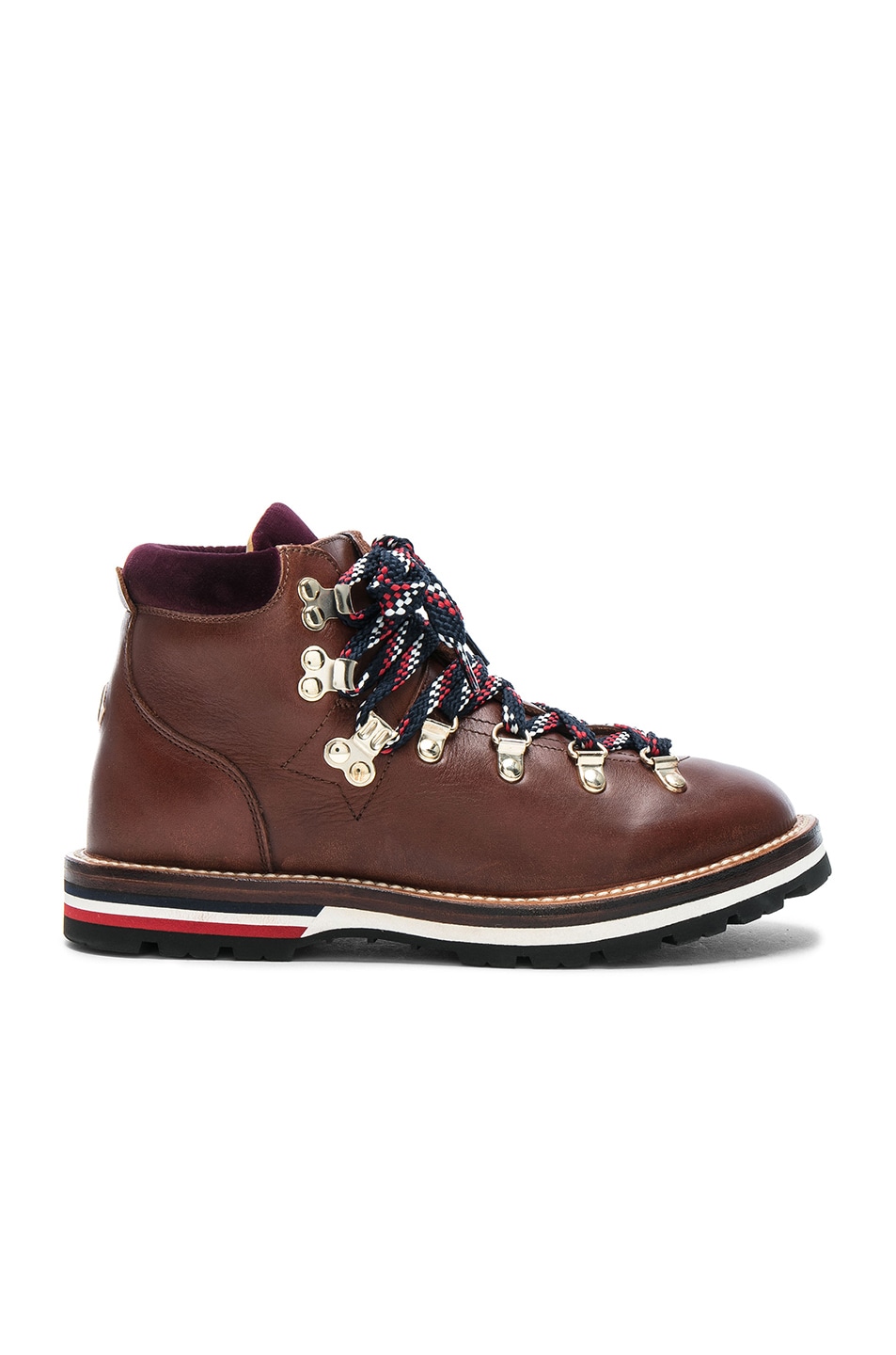 Image 1 of Moncler Leather Blanche Boots in Brown