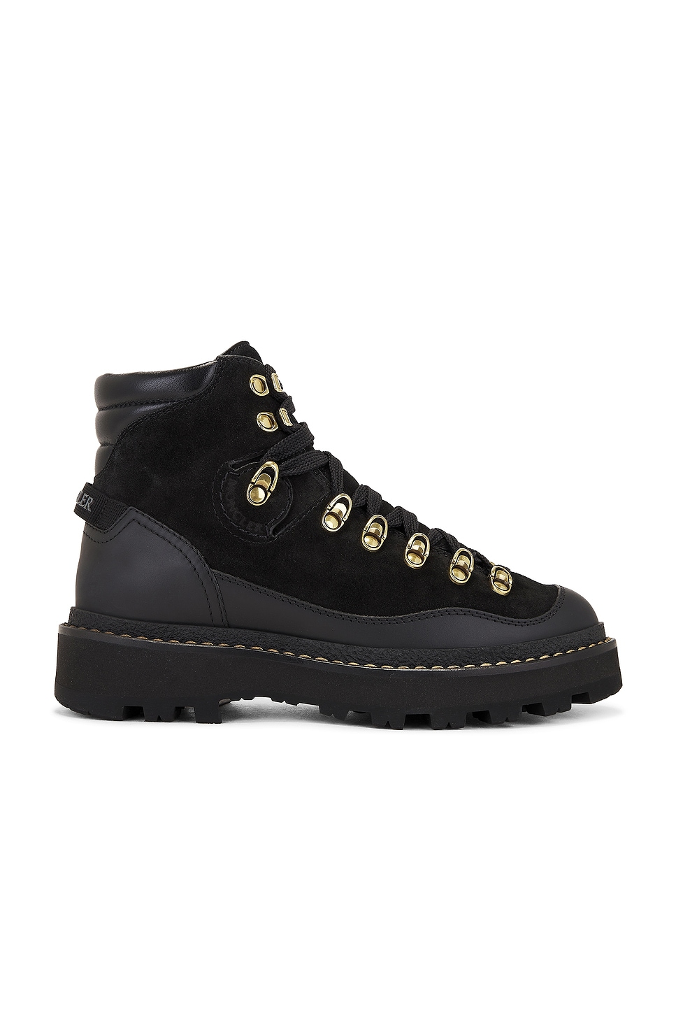 Shop Moncler Peka Trek Hiking Boot In Black