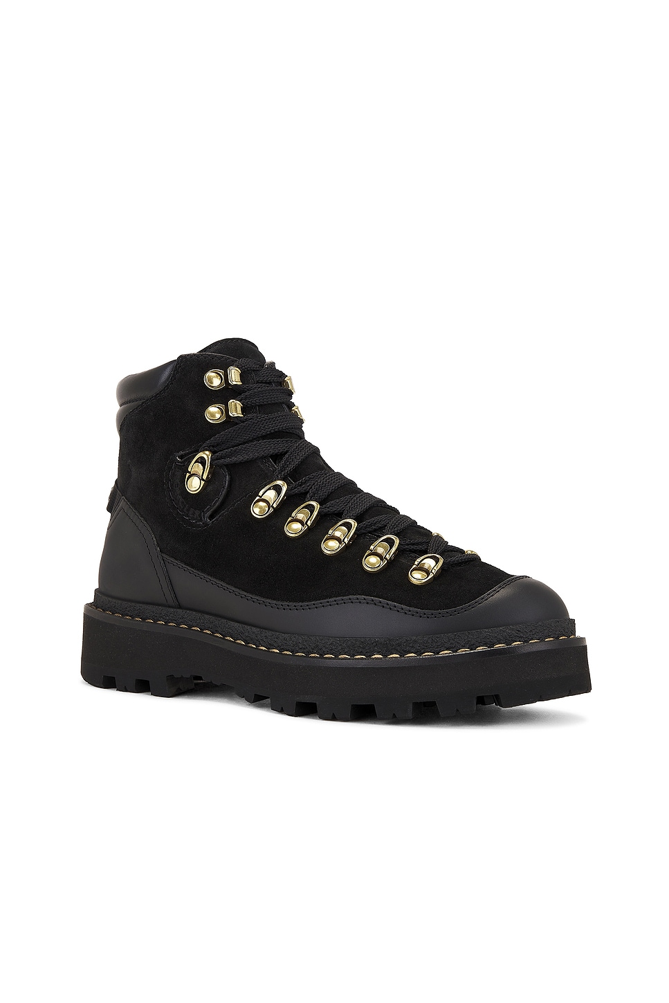 Shop Moncler Peka Trek Hiking Boot In Black