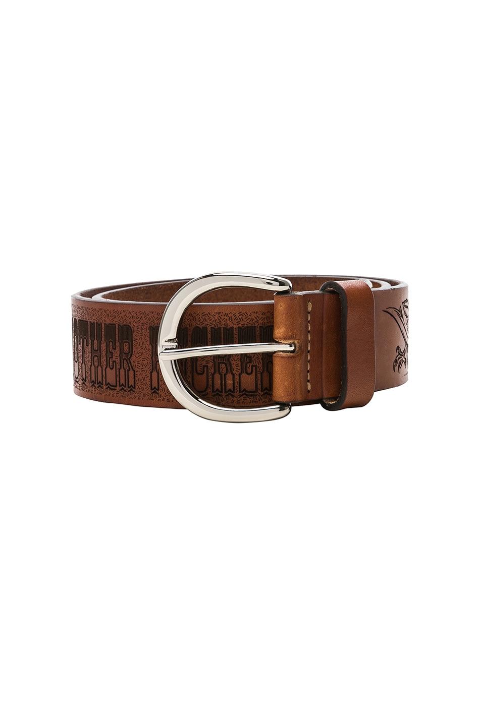 Image 1 of MOTHER Buckle Up Belt in What's The Hold Up Brown