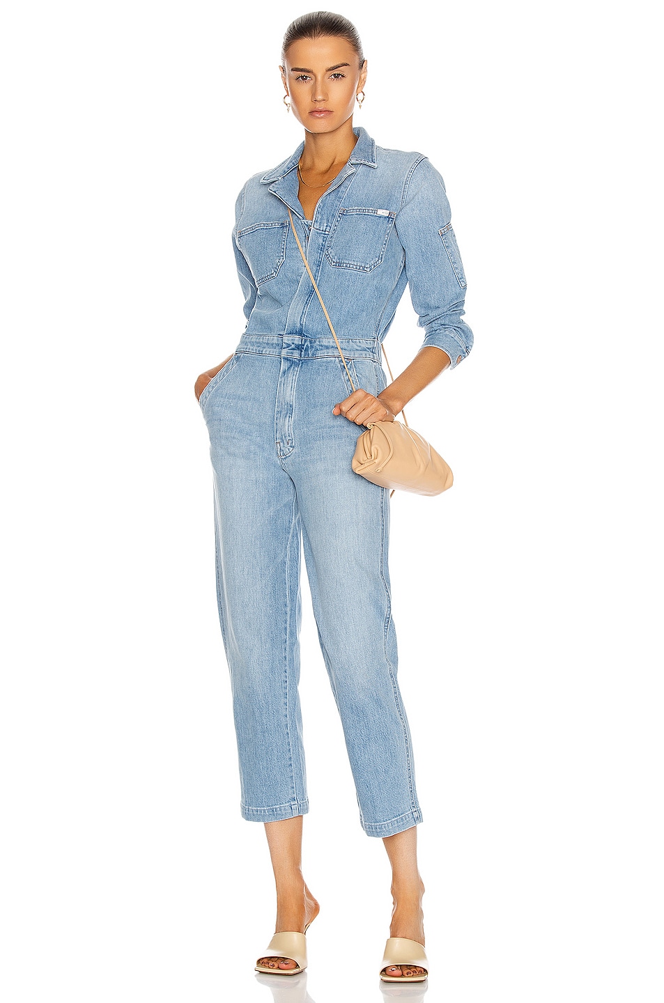 Image 1 of MOTHER The Half Spring Take-Off Ankle Jumpsuit in Zapped