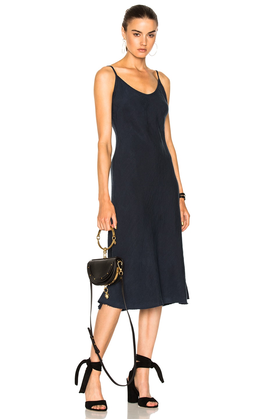 Image 1 of MOTHER Slip Up Dress in Navy