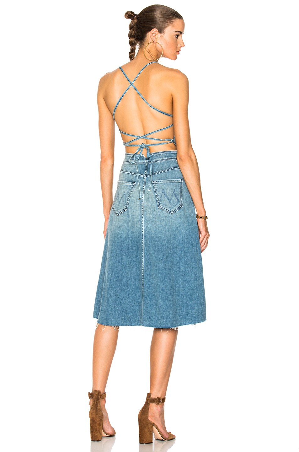 Image 1 of MOTHER Tie Back Dress in When Sparks Fly