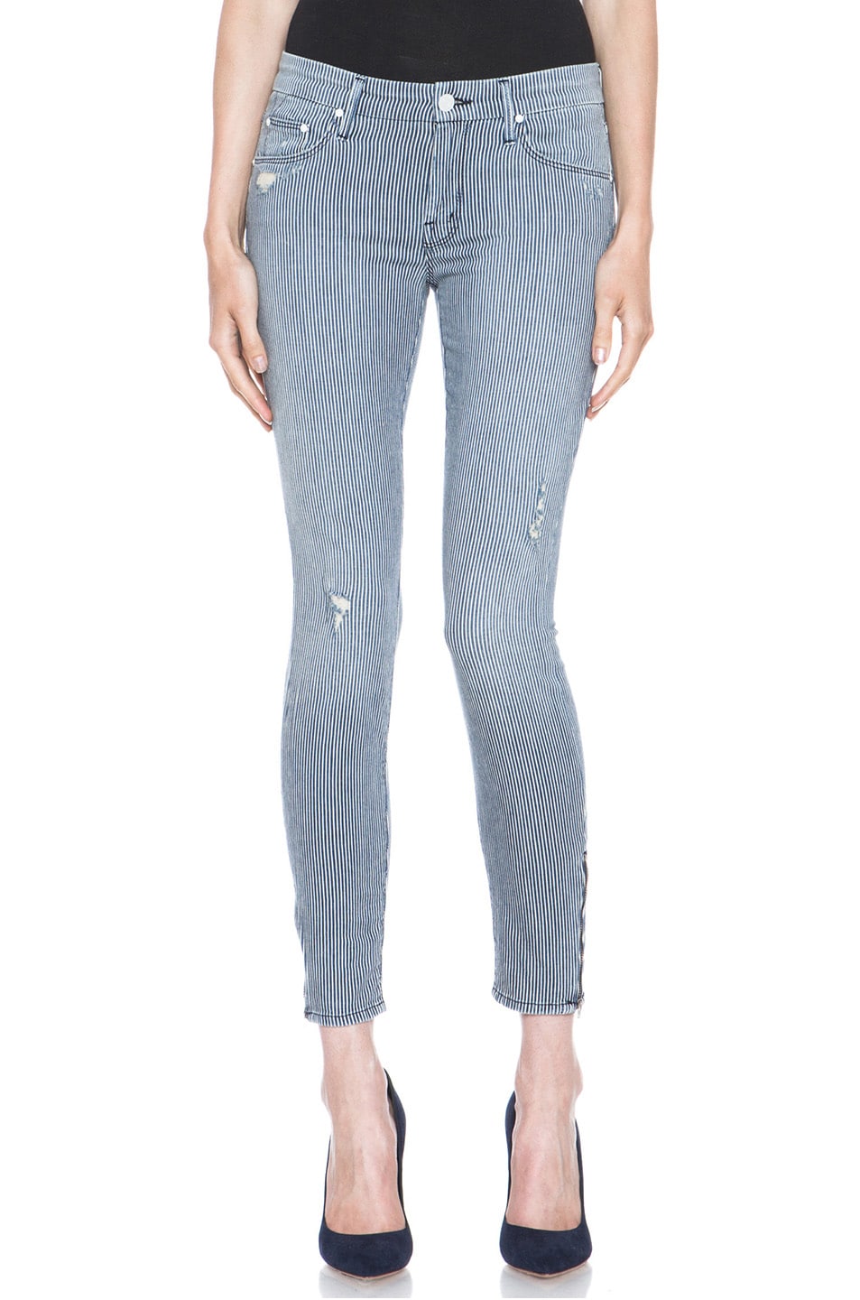 Image 1 of MOTHER Skinny Crop Jean in On The Road