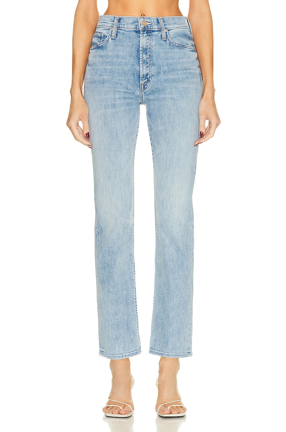 MOTHER  High Waisted Rascal Ankle Crop