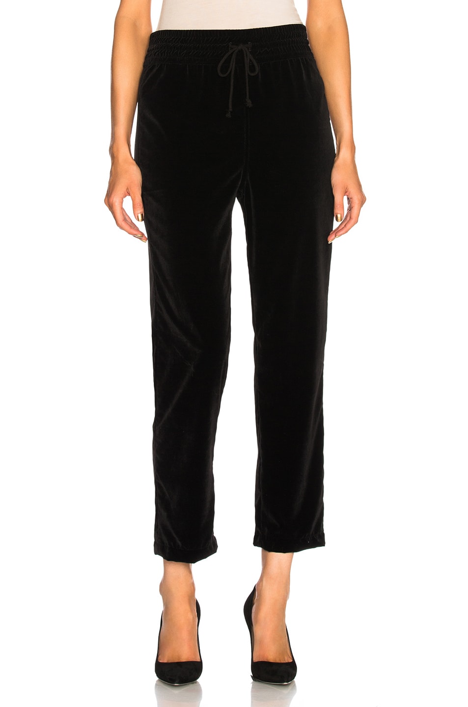 Image 1 of MOTHER Lounger Ankle Sweatpant in Black