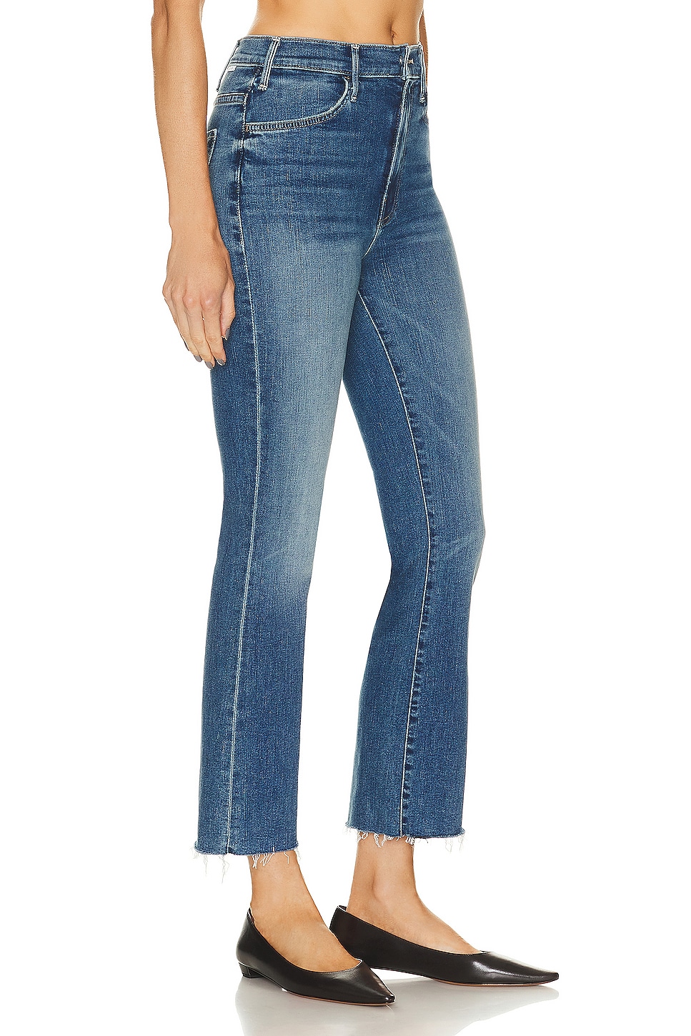 Mother The Insider Crop Step Fray Jeans Not Rough Enough In Healing Jar
