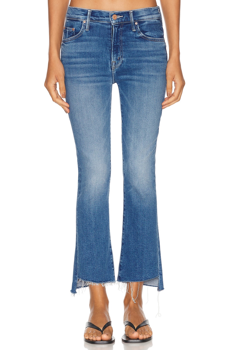 The Insider Crop Step Fray in Blue
