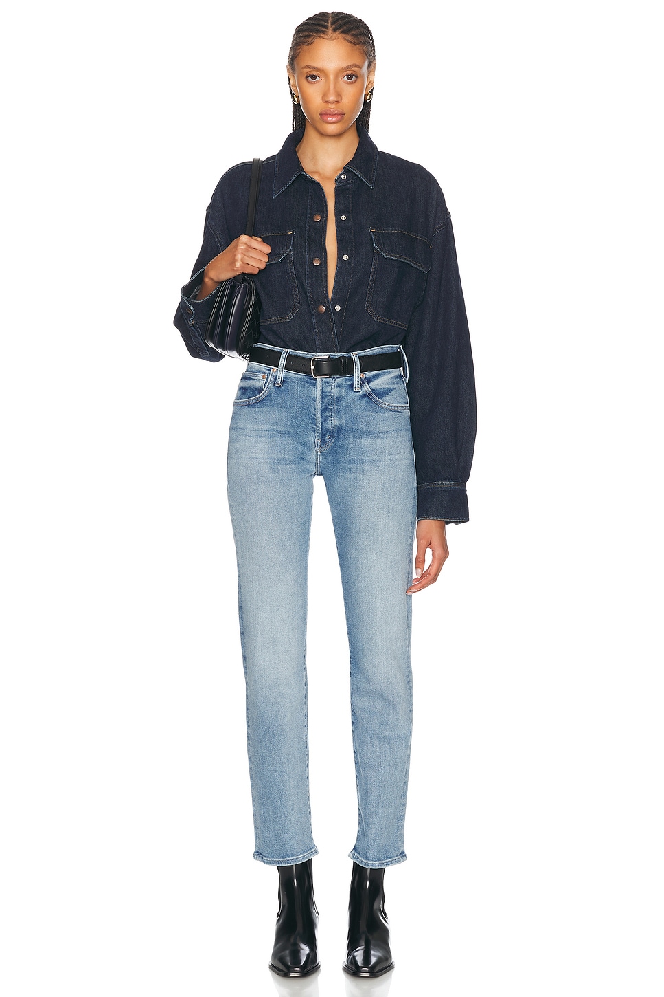 MOTHER The Mid Rise Hiker Hover Jeans thumbnail