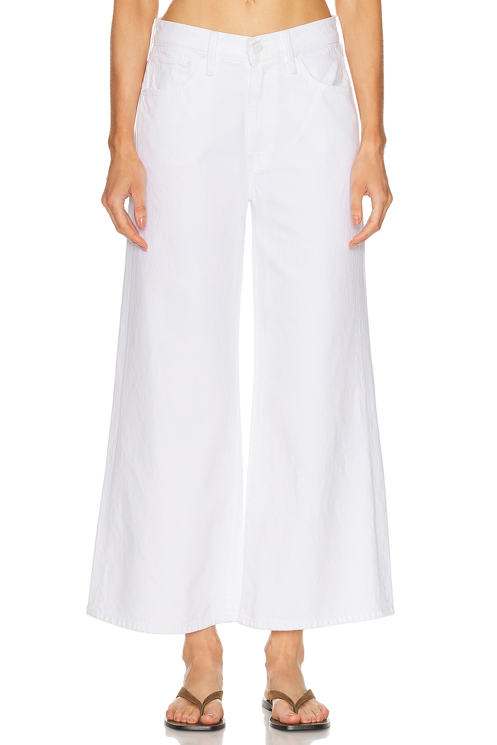 Image 1 of MOTHER The Ditcher Roller Zip Ankle in White