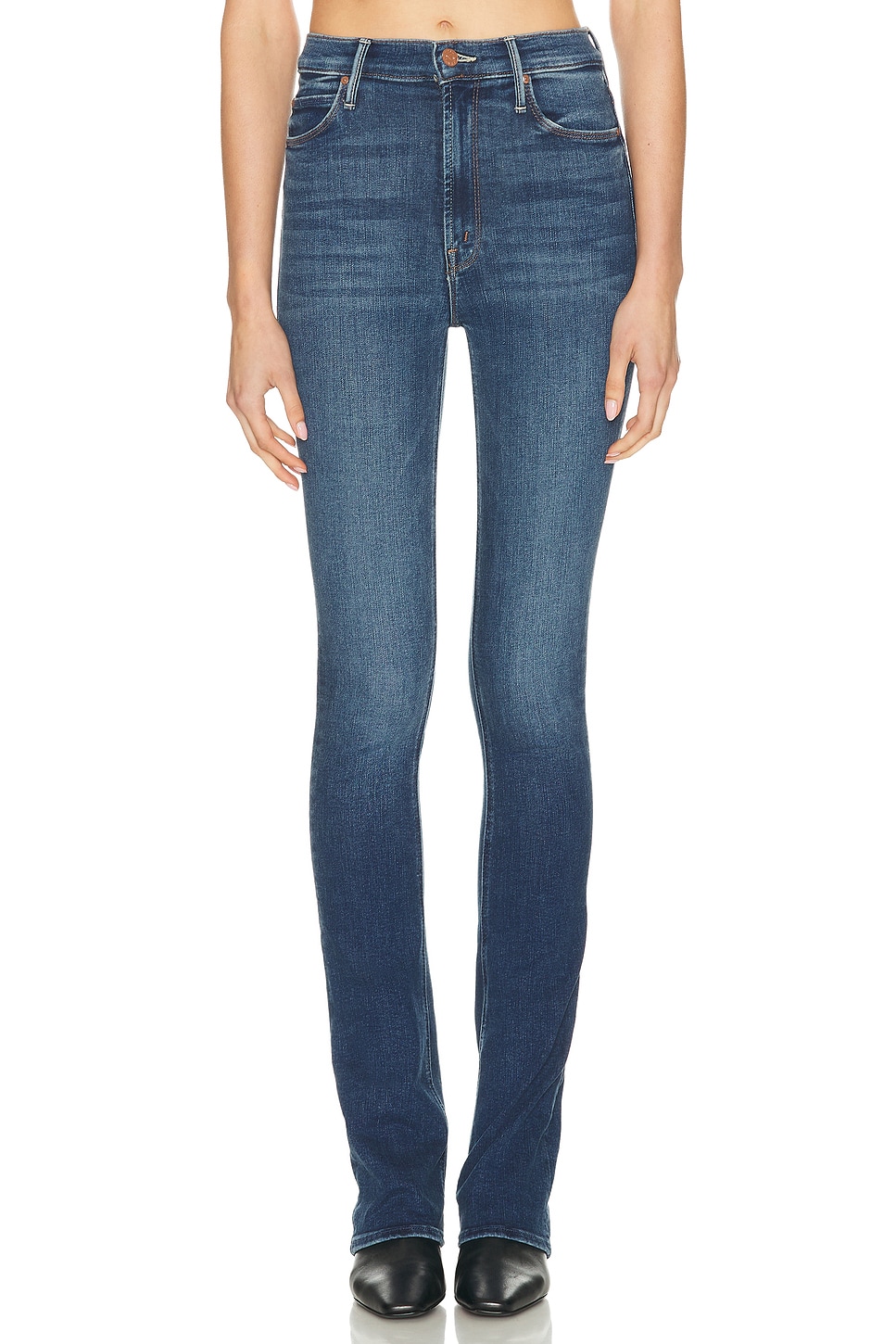 Image 1 of MOTHER High Waisted Runaway Jeans in Start Your Engines!