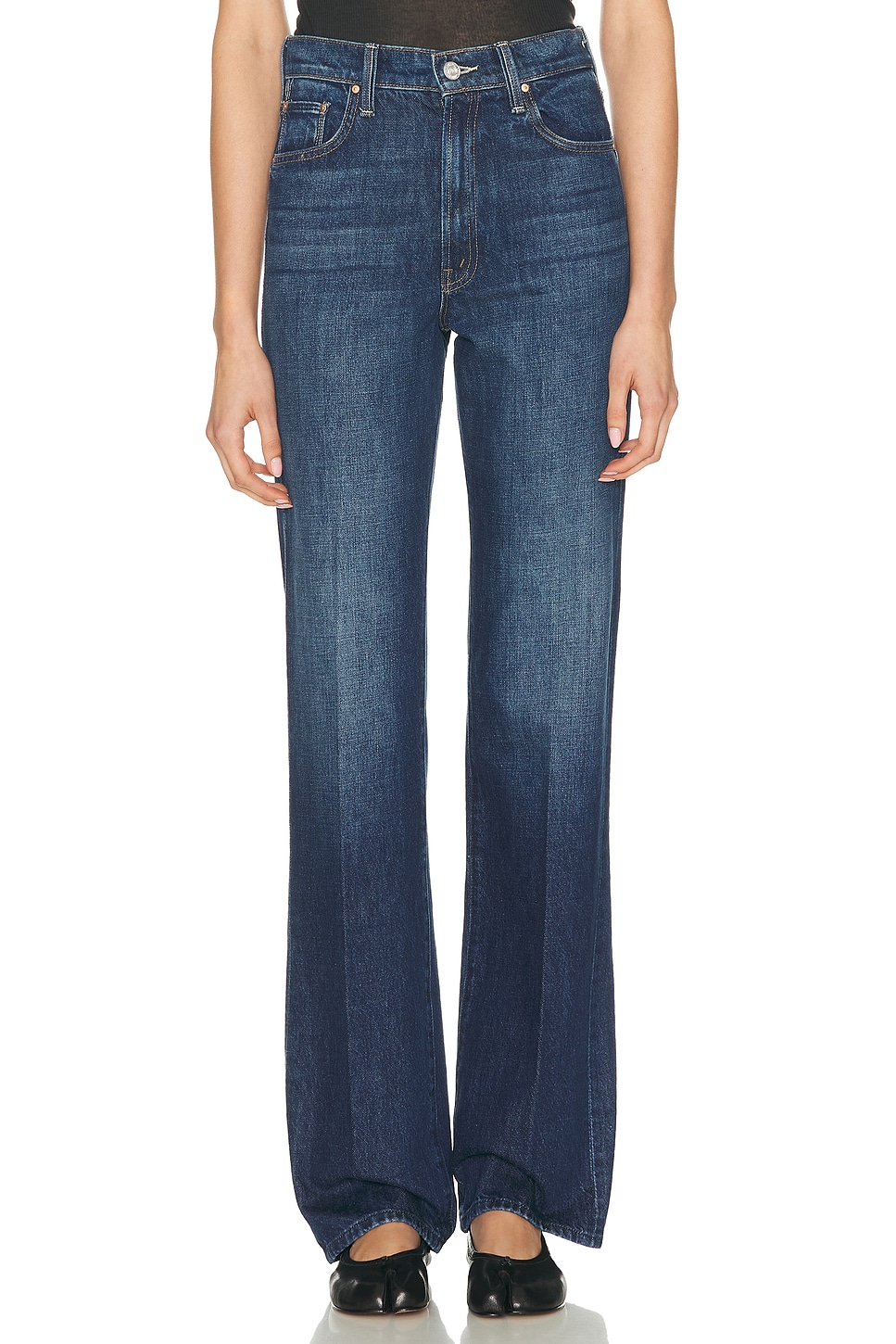 Image 1 of MOTHER The Rambler Zip Heel Jeans in Unplugged