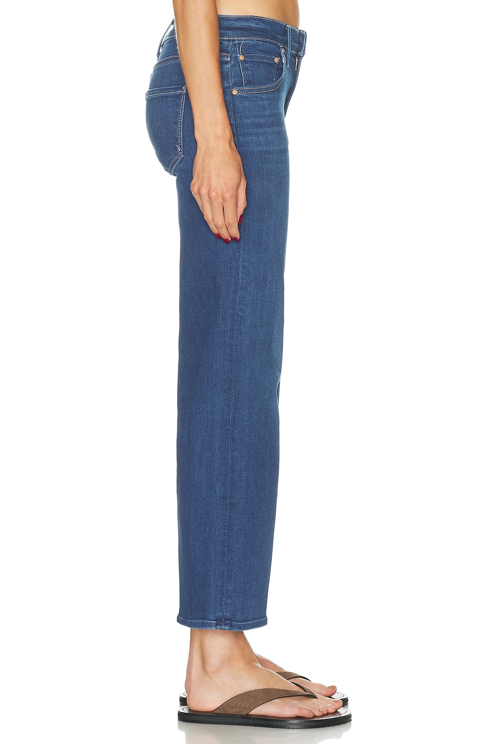 MOTHER The Mid Rise Rambler Zip Flood Jeans thumbnail