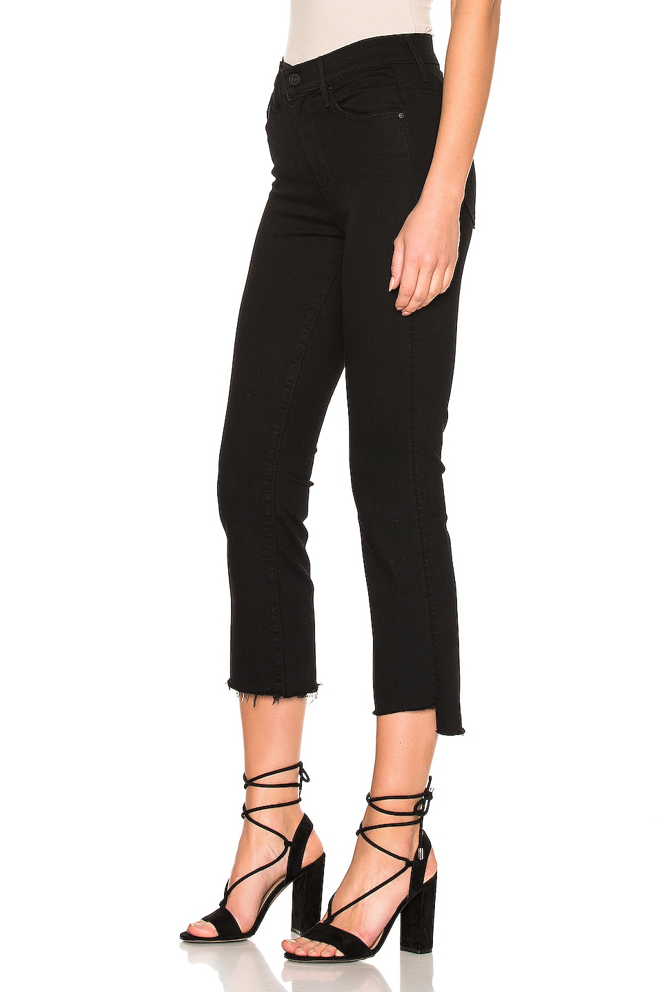 Mother The Insider Crop Step Fray Jeans In Not Gulity In Not Guilty