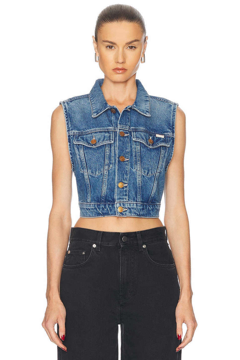 Mother The Chiclet Vest In Dine N' Dash