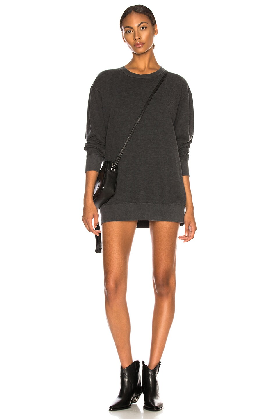 Image 1 of Moussy Vintage Fabric Action Pullover Dress in Black
