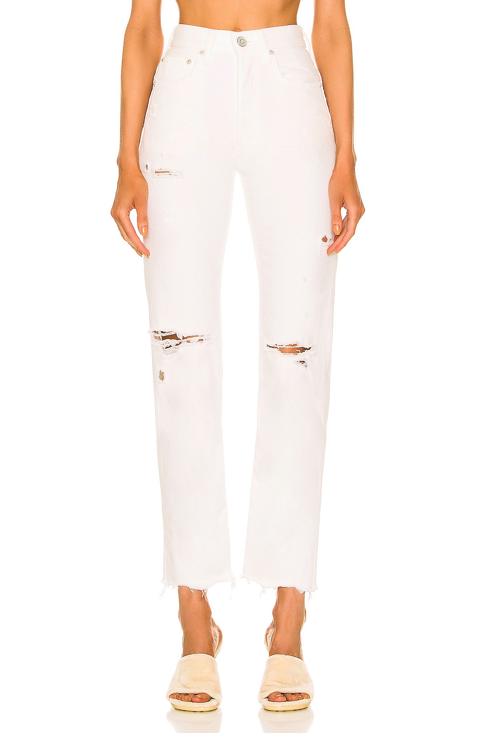 Image 1 of Moussy Vintage Odessa Wide Straight in White
