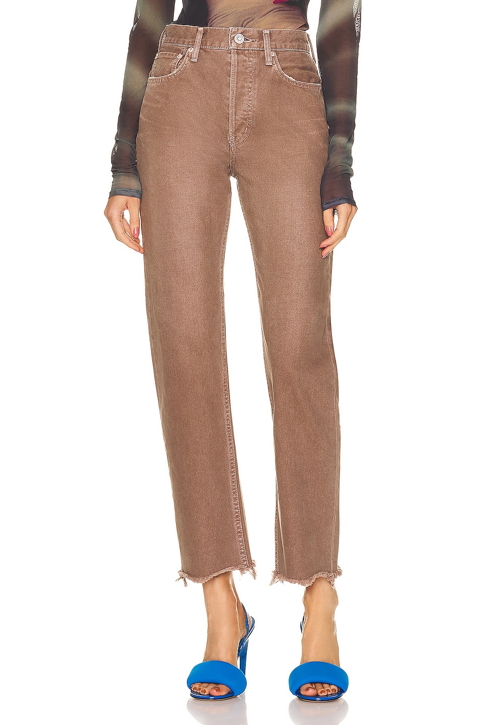 Image 1 of Moussy Vintage Romulus Wide Straight in Brown