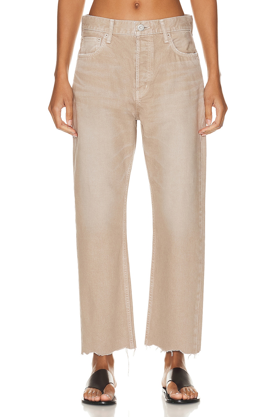 Image 1 of Moussy Vintage Herminie Wide Straight in Light Brown