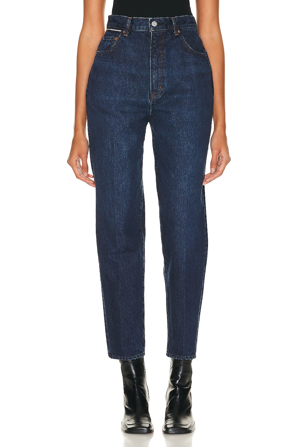 Image 1 of Moussy Vintage Toolville Carrot Pant in Dark Blue