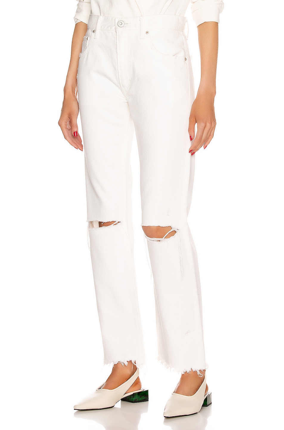Image 1 of Moussy Vintage Wagoner Straight in White