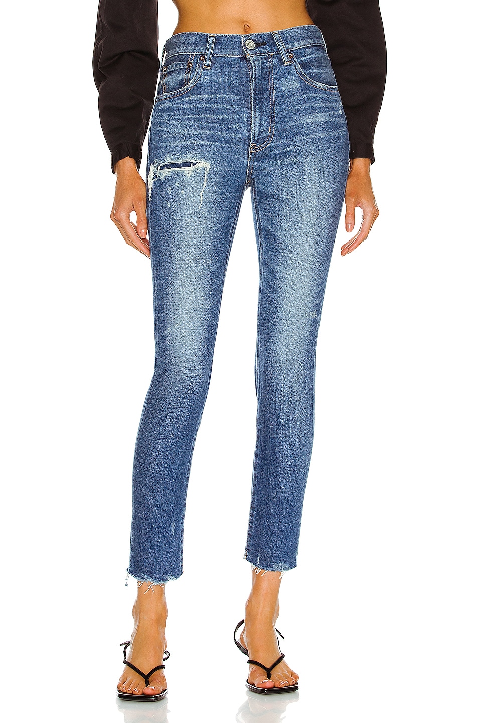 Image 1 of Moussy Vintage Hammond Skinny High Waisted in Blue