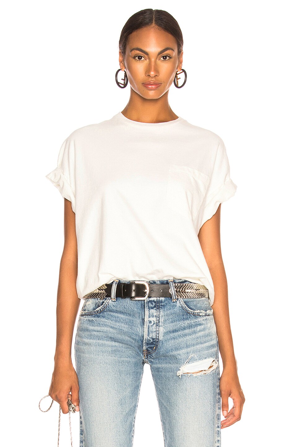 Image 1 of Moussy Vintage Moussy Pocket Tee in White