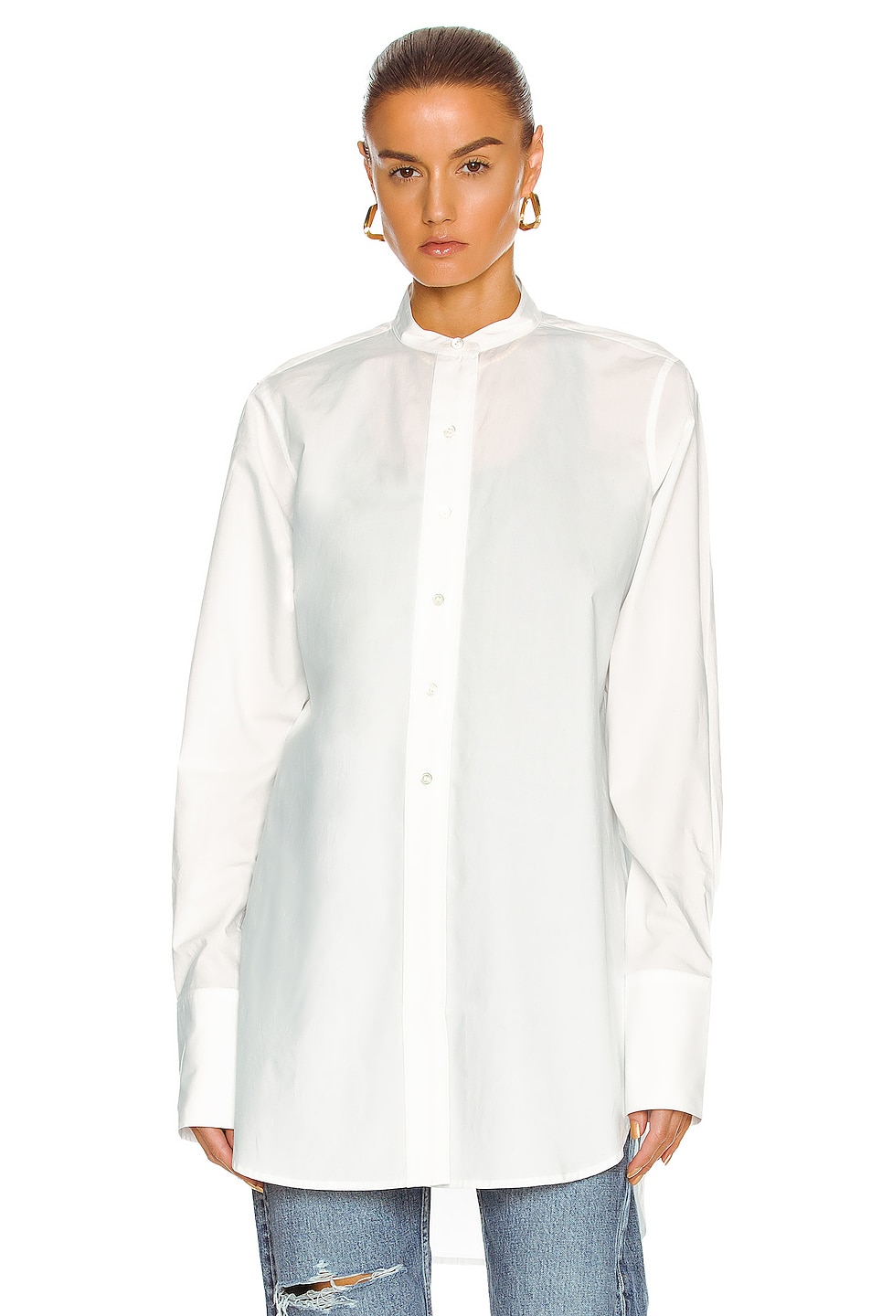 Moussy Vintage Polite Angel Blouse in White | FWRD