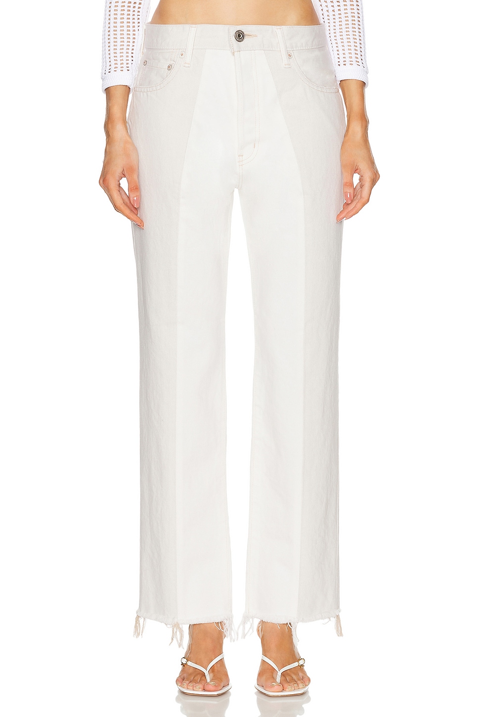 Image 1 of Moussy Vintage Raintrec Straight in White