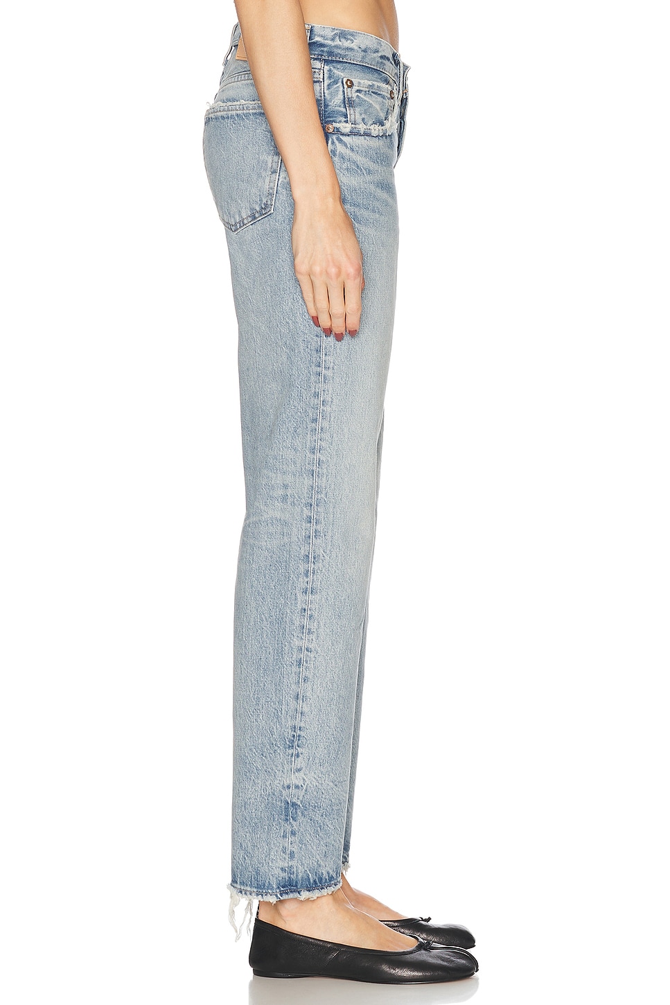 Image 3 of Moussy Vintage Wildwood Straight Low in Light Blue