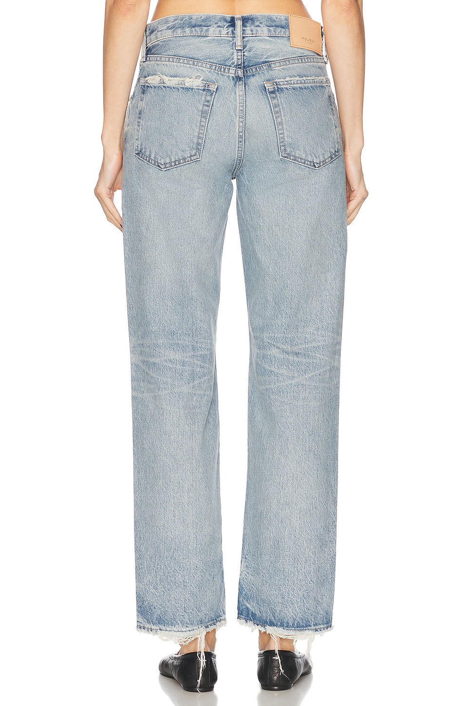 Image 4 of Moussy Vintage Wildwood Straight Low in Light Blue