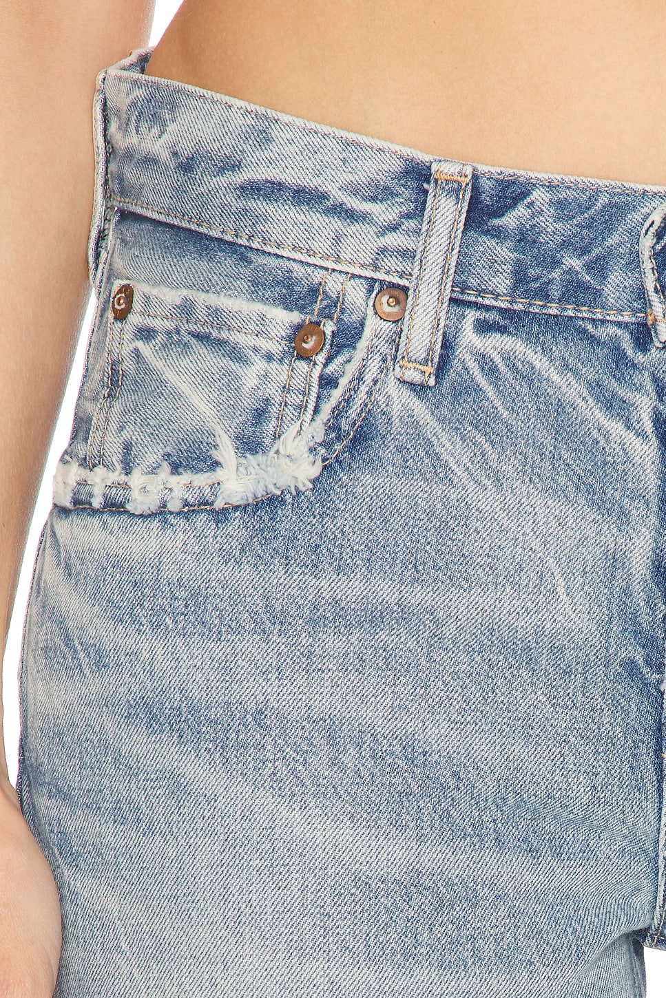 Image 6 of Moussy Vintage Wildwood Straight Low in Light Blue