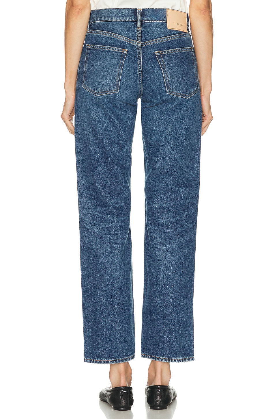 Image 4 of Moussy Vintage Philadelphia Straight Jeans in Blue