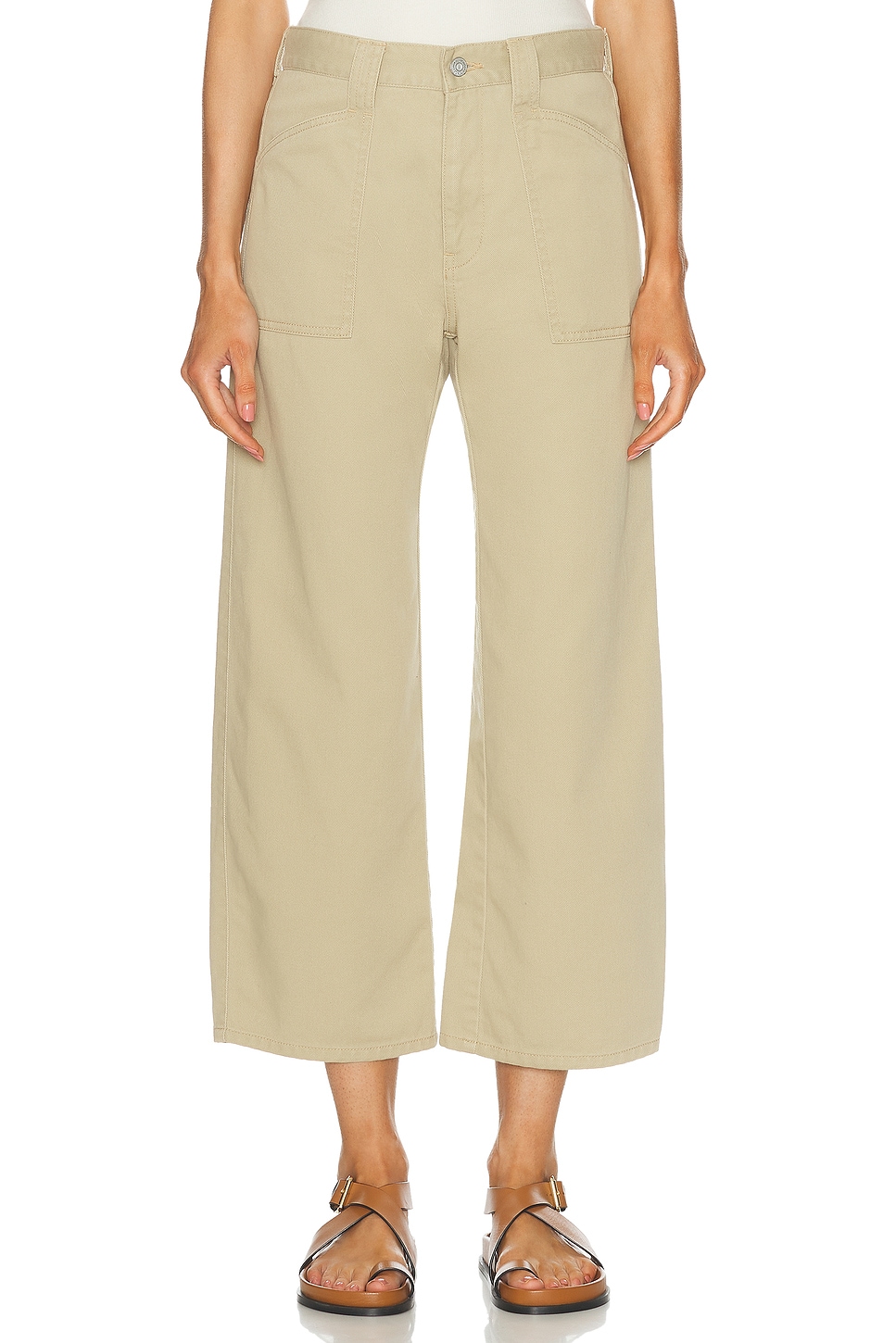 Image 1 of Moussy Vintage Gandy Gusset Cargo Pants in Sand