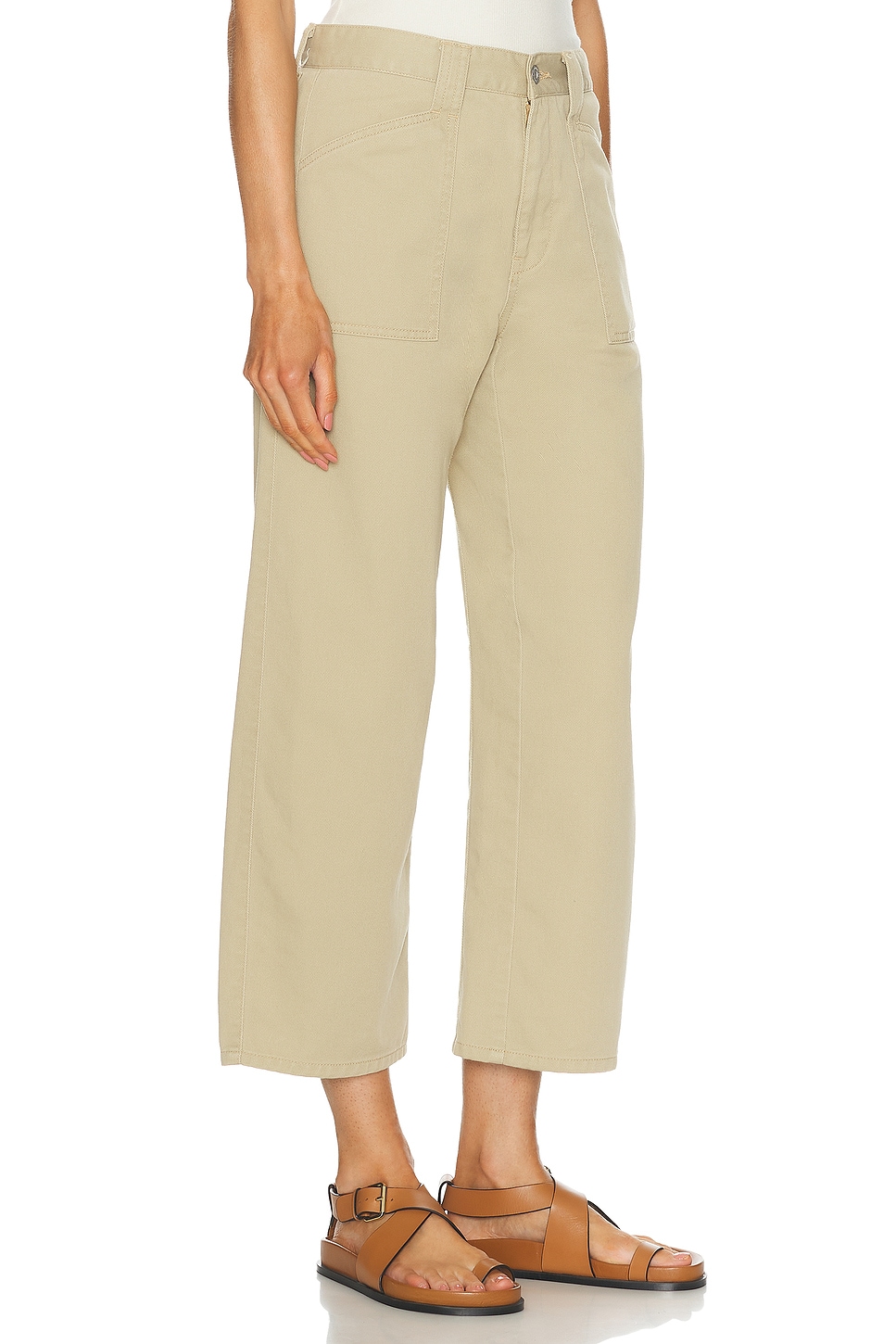 Shop Moussy Vintage Gandy Gusset Cargo Pants In Sand